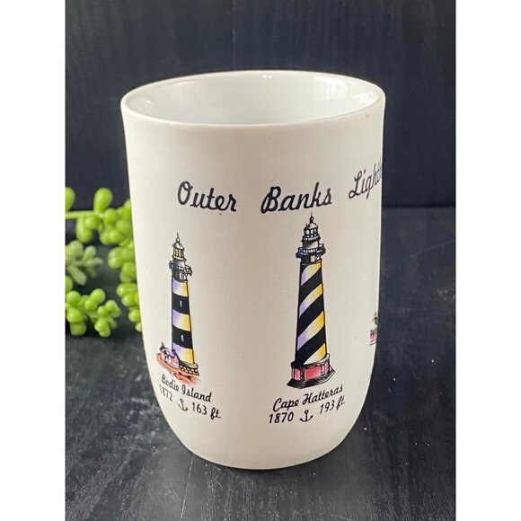 N. Carolina Outer banks Lighthouses Mug  Sharp Bodin Currituck Cape Hatteras Ocr - Picture 2 of 6